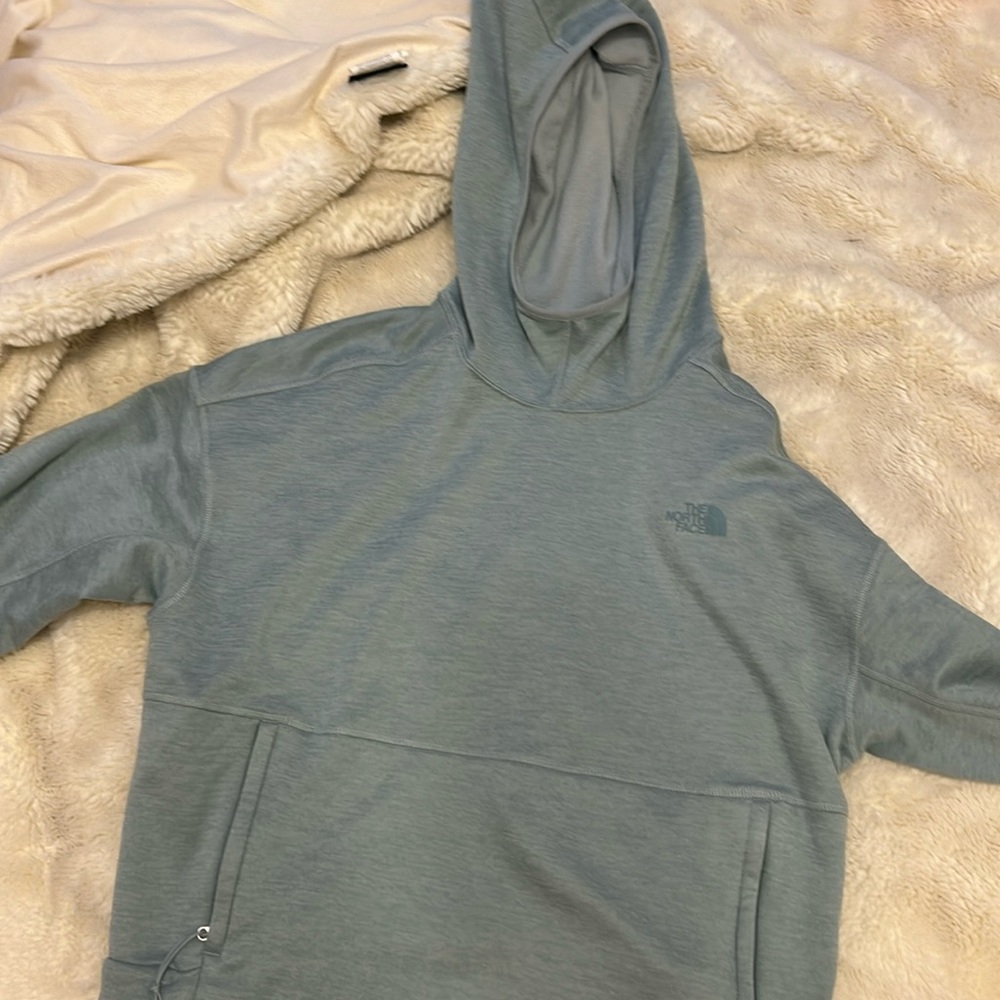 north face inner fleece cropped hoodie